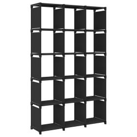 Display Shelf Black Polyester fabric, Steel Large Display Shelf